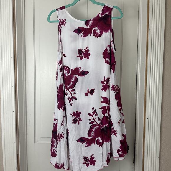 Aloha Fashion Hawaiian Dress Black Floral Cover Up One Size Beach Hibiscus - Picture 5 of 5